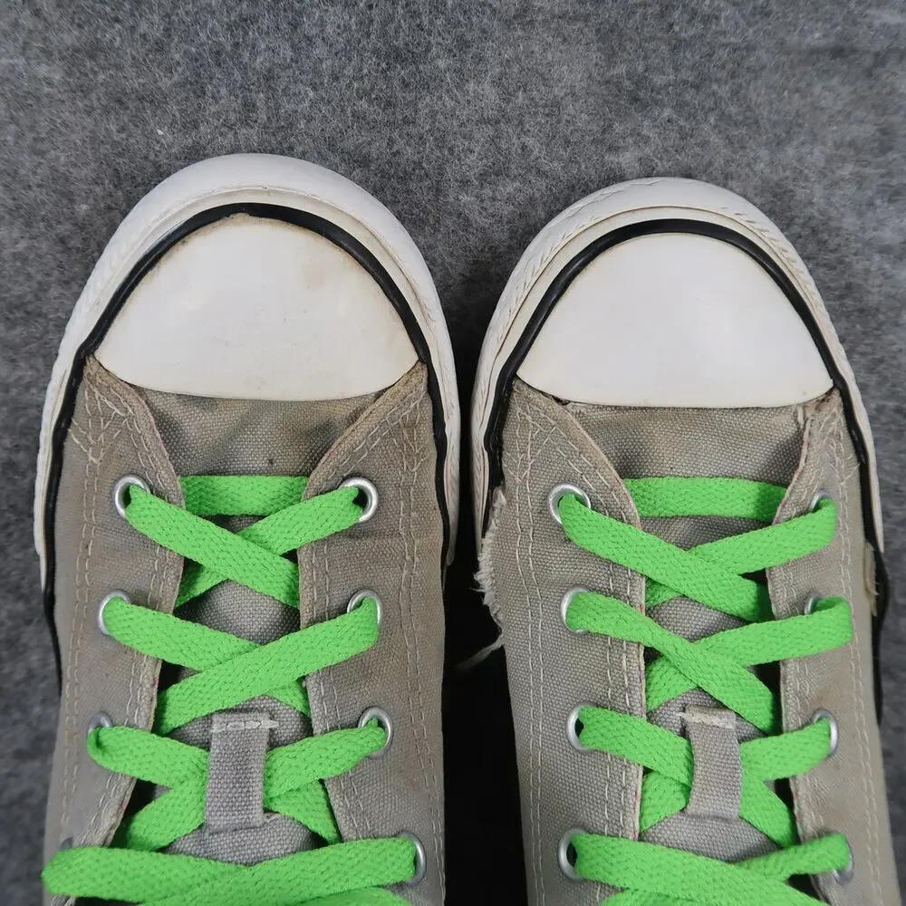 Converse Shoes Kids 4 Sneakers All Star Canvas Casual Lace Up Gray Trainer Youth